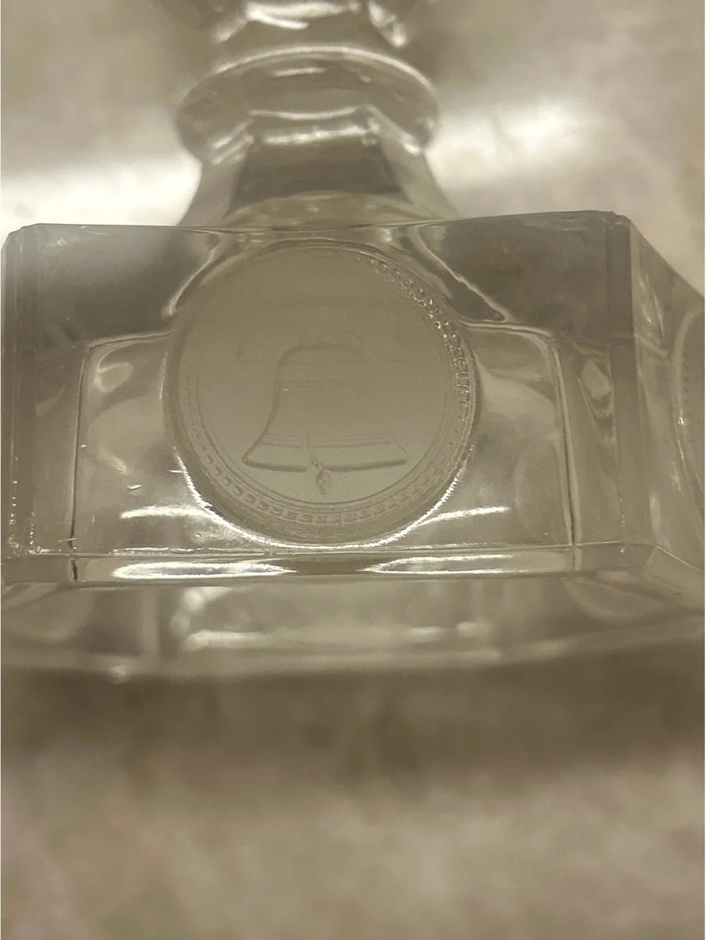 Vintage Fostoria Coin Glass Candlestick Holders )1977 Avon 91st Anniversary